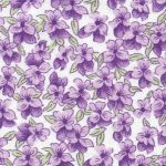 Purple and Green Floral