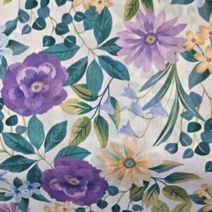 Bernartex Lawn purple floral print